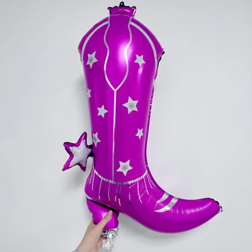 Miniatura 4 de 4 botas de vaquera rosa+sombrero de papel de aluminio/decoraciones de primer cumpleaños de rodeo niña/decoraciones de fiesta de vaca