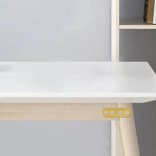 Miniatura 5 de T Tulead Soportes rectos de hierro planos de reparación para muebles, placas de refuerzo de muebles, soporte reparador dorado, 2.16 x 0.7 x 0.06