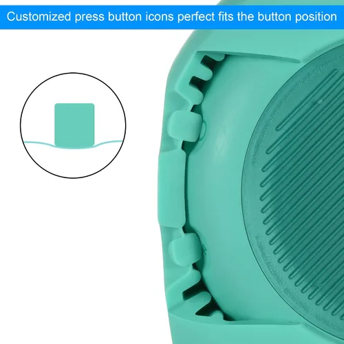 Miniatura 6 de Funda protectora de silicona para JBL Clip 3 Altavoz portátil impermeable (verde azulado)