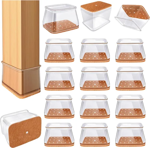 Miniatura 17 de 24 Piezas Protectores de Piso para Patas de Silla para Pisos de Madera Dura Cubiertas de Silicona para Proteger Pisos de Baldosas de Madera
