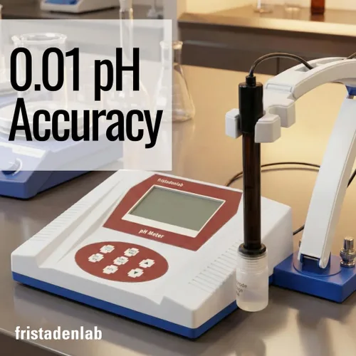 Miniatura 3 de Fristaden Lab Medidor de pH de sobremesa USA Company Electrodo 6621 para alimentos y frutas semi-blandos Alta precisión (0.01 pH) Soluciones