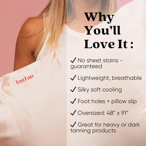 Miniatura 5 de Saco de dormir para bronceador oscuro Tan Fan: mantén las sábanas limpias de manchas oscuras, 100% poliéster, parte inferior más gruesa y superior