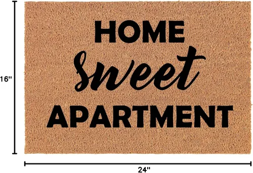 Miniatura 2 de Tapete de fibra de coco para puerta delantera, nuevo cierre del hogar, regalo de inauguración de la casa, dulce apartamento divertido