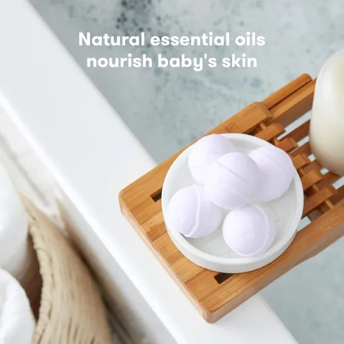 Miniatura 3 de Frida Baby Bombas de baño naturales para dormir, bombas de baño de aceite esencial de lavanda para la hora de acostarse, bombas de ducha relajantes