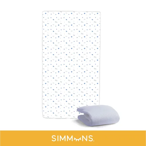 Miniatura 8 de Simmons - Colchón transpirable para cuna y colchón infantil con funda extraíble y lavable a máquina, GREENGUARD Gold - Impermeable - Núcleo de fibra