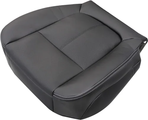 Priprilod Funda de asiento de repuesto perforada de cuero negro compatible con Ford F250 F350 F450 F550 Lariat 2011 2012 2013 2014 2015 2016