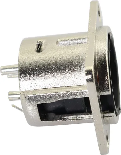 Miniatura 3 de Tegg XLR 3-Pin macho Jack 2 unids 3 Pin Metal Panel Mount Chassis Mic Socket Audio D Connector