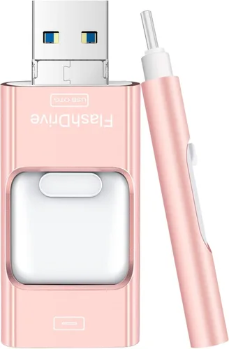 Miniatura 15 de Thumb Drive para iPhone 128 GB, 4 en 1 USB tipo C, memoria USB tipo C, almacenamiento externo Falsh Drive para iPhone, iPad, computadora Android