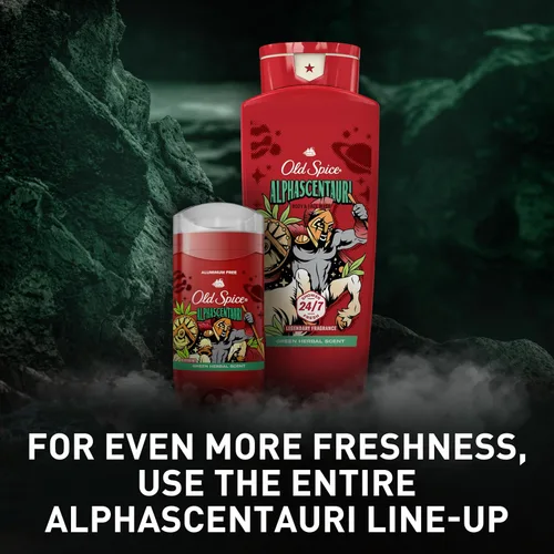 Miniatura 8 de Old Spice Desodorante sin aluminio para hombres, protección contra olores 24/7, frescura 24/7 y aroma duradero, se pone transparente, Alphascentauri