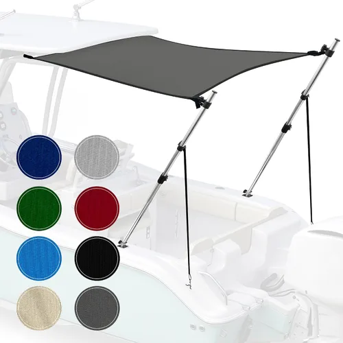 Miniatura 19 de Extensión universal de sombra en T para toldos Bimini para barcos, toldo de barco, postes telescópicos ajustables, acero inoxidable, cubierta