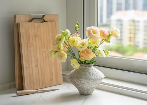 Miniatura 6 de Jarrón de cerámica blanca rústica hecha a mano, jarrón decorativo de flores, jarrón de cerámica texturizada para centros de mesa, decoración