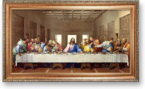 Miniatura 32 de A&T ARTWORK La Última Cena de Leonardo Da Vinci Las reproducciones de arte clásico mundial, impresiones de lienzo Giclee, arte de pared