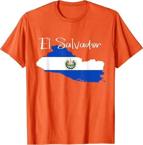 Miniatura 67 de Camiseta con la bandera de El Salvador, mapa de El Salvador, camiseta de Salvador para mujer