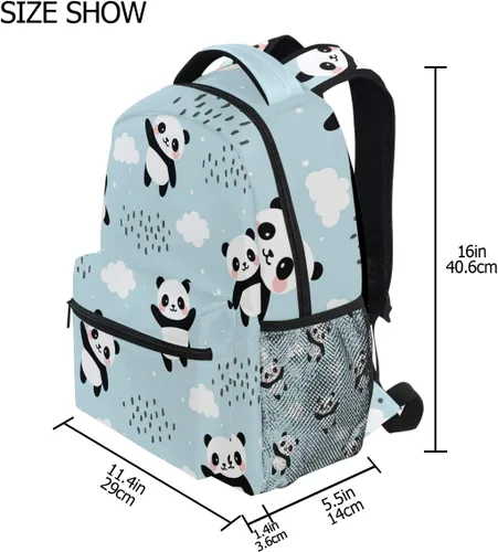Miniatura 7 de ATTX Linda mochila con diseño de panda para niños y niñas, Panda-h, Ciclismo