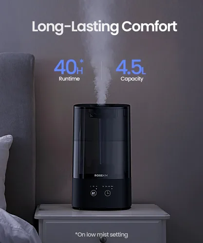 Miniatura 2 de ROSEKM Humidificadores de 4.5L para dormitorio, humidificadores para habitación grande del hogar, humidificadores de niebla fría para bebés