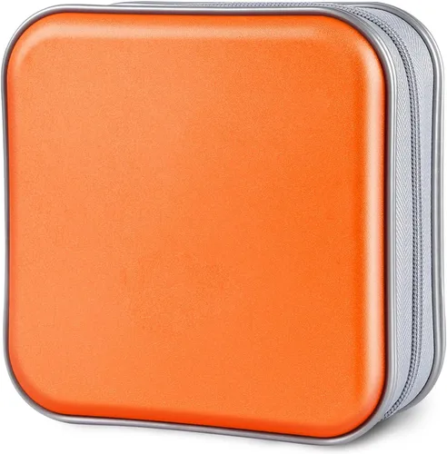 Miniatura 8 de Siveit Estuche para CD, Capacidad para 40 CD/DVD, Cartera Portadora de Estuches de Plástico Duro para Discos DVD, Carpeta de Almacenamiento