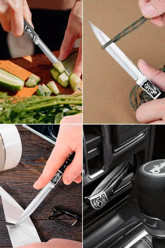 Miniatura 5 de Navaja de bolsillo Grand Way para hombres - Navaja plegable delgada de 4 pulgadas con bloqueo trasero - Mango de resina de diseño genial - Los 3.