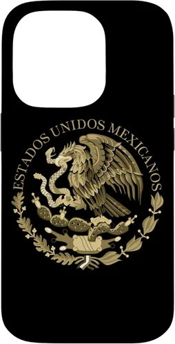 Miniatura 17 de iPhone 12 Pro Max Bandera de México sello del escudo de armas en caso sepia