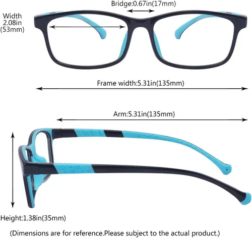 Miniatura 5 de Gafas de bloqueo de luz azul para adolescentes, antifatiga ocular, protección UV, gafas para juegos de computadora de 7 a 15 años