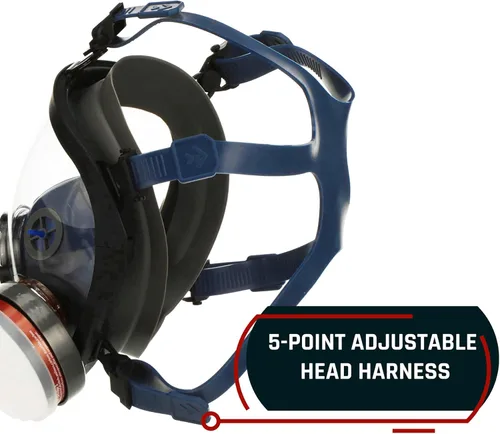 Miniatura 5 de Parcil Distribution Full Face Respirator Mask - Air Purifying, Organic Vapor & Particulate - Industrial Use - CE Tested Pd-100 Azul Ártico