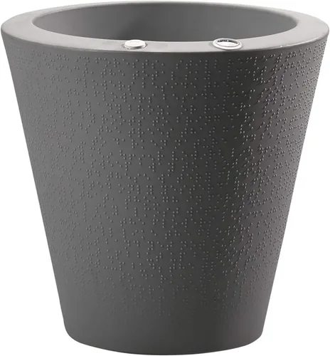 Miniatura 13 de Crescent Garden Maceta de autorriego para interiores y exteriores, negro caviar, 16 pulgadas, Caviar negro