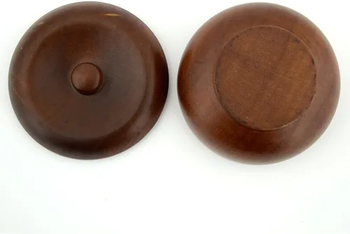 Miniatura 6 de Grandslam Tazón de madera para afeitar con tapa, jabonera para hombre, fácil de enjabonar, se adapta al afeitado húmedo (madera de roble)