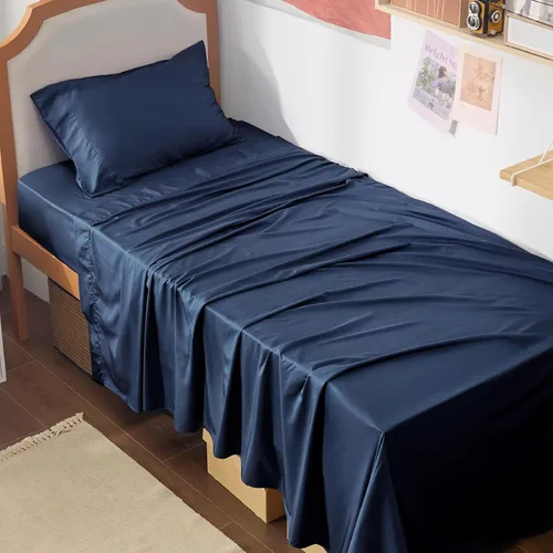 Miniatura 54 de Bedsure Juego de sábanas de tamaño King, sábanas refrescantes King, rayón derivado del bambú, bolsillo profundo de hasta 16 pulgadas, sábanas 03