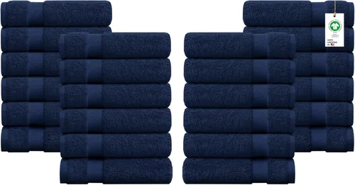 Miniatura 11 de Toallas 100% algodón orgánico de 22.93 oz/m² de felpa al tacto de secado rápido, paquete de 12 toallas de lavado de algodón orgánico, certificado