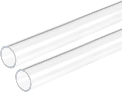 Miniatura 30 de DMiotech 2pcs 0.394 in x 0.551 in 12" tubo de acrílico transparente rígido tubo de plástico para acuario tubería de agua, sistema de refrigeración