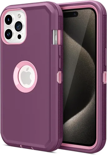 Miniatura 11 de Jiunai Funda para iPhone 15 Pro Max de Servicio Pesado con Protección contra Caídas Sin Pantalla de Doble Capa Resistente a Golpes Deportiva