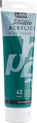 Miniatura 100 de PEBEO Studio Acrílicos de Alta Viscosidad, Acrílico Fino, 250 ml - Plata Iridiscente, 8.45 Fl Oz (Paquete de 1)
