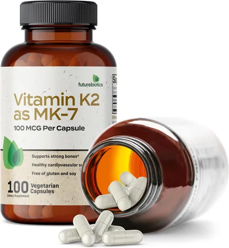 Miniatura 4 de Futurebiotics Vitamina K2 como MK-7 100 mcg, apoya huesos fuertes, sin OMG, 100 cápsulas vegetarianas