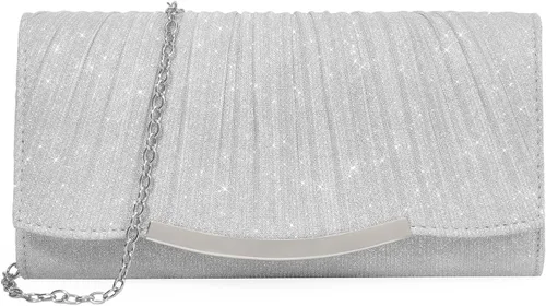 Miniatura 8 de Bolso de noche para mujer, bolso cruzado brillante para boda, fiesta formal, cóctel, baile de graduación
