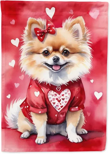 Miniatura 69 de Caroline's Treasures DAC5292CHF - Bandera de Border Collie My Valentine House para porche, grande, con manga para porche, para colgar en la pared