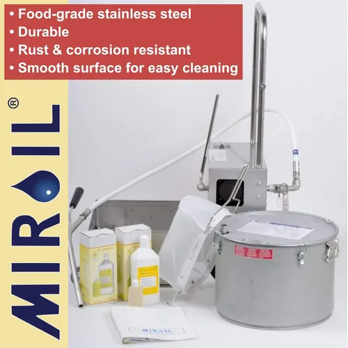 Miniatura 3 de MirOil BD 707 Máquina de filtro de aceite eléctrico y carrito de desecho, máquina de filtro de aceite portátil para grasa de freidora de 75 libras
