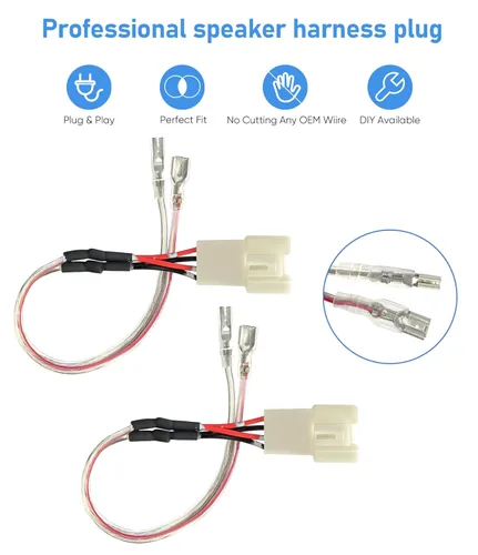 Miniatura 3 de Actualización del adaptador de conector de arnés de cableado de altavoz de tweeter para tablero de automóvil para Toyota 2007-2021 Tundra 2003-2020