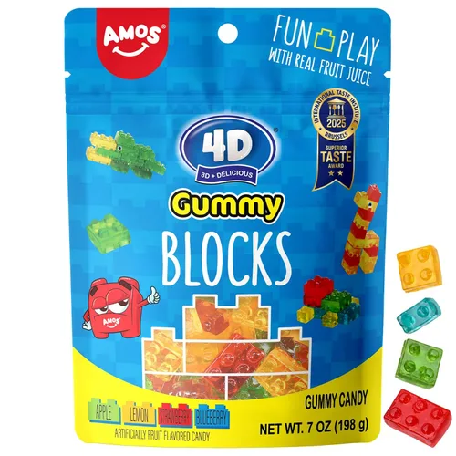 Miniatura 28 de AMOS Peelerz - Paquete variado de 4 gomitas pelables, 3.00 oz cada uno (total de 4.94 oz), mango, uva, plátano, melocotón, gomitas suaves de frutas