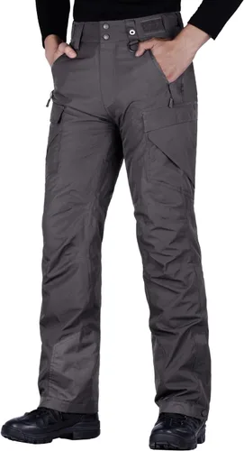 FREE SOLDIER - Pantalones impermeables para hombre, con aislamiento de nieve, bolsillos con cierre de cremallera, para esquí, snowboarding, invierno