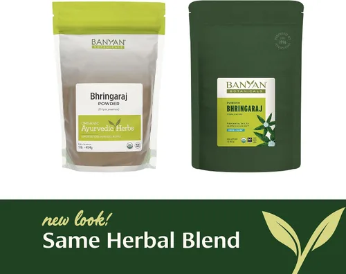 Miniatura 5 de Banyan Botanicals Polvo Bhringaraj – Polvo orgánico de hoja Eclipta Prostrata – para una mente tranquila y un cabello, uñas, huesos y dientes