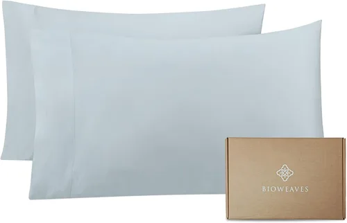 Miniatura 15 de Bioweaves - Fundas de almohada 100% algodón orgánico de 300 hilos, tejido de satén suave, certificado por la Norma Mundial de Textiles Orgánicos