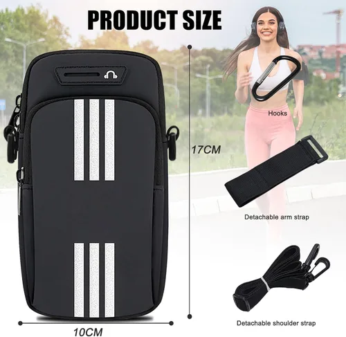 Miniatura 2 de Soporte para teléfono para correr, brazalete, bolso cruzado para teléfono celular, para mujeres, hombres, niños, iPhone 17, 16, 15, 14, 13, 12, 11
