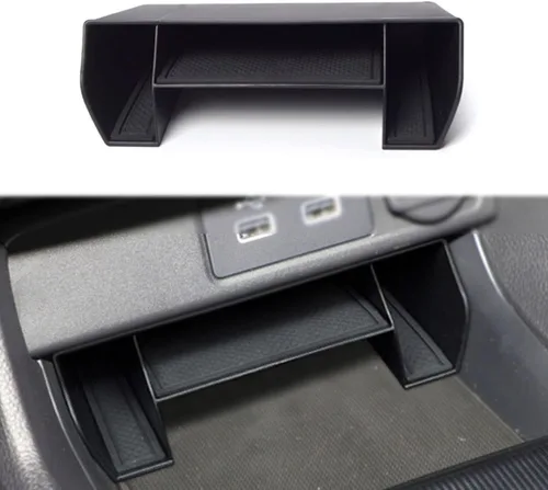 Miniatura 9 de Caja de almacenamiento de consola central para 10ª Honda Civic 2021 2020 2019 2018 2017 2016 bandeja organizadora con doble interfaz USB lámpara LED