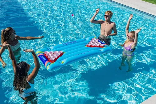Miniatura 3 de Poolcandy Pong inflable para fiesta en la piscina; un juego de piscina fácil de instalar, lago o playa. Perfecto para tu próxima barbacoa, piscina