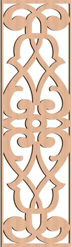 Miniatura 47 de 9 3/8"W x 24 3/8"H x 1/4"T Bellaire Decorativos Paneles de pared de madera calado, abedul