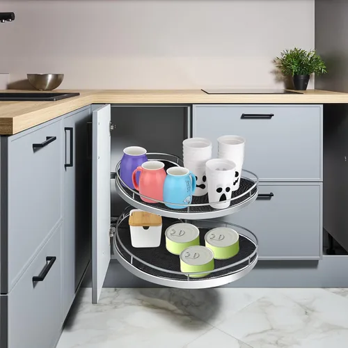 Miniatura 6 de Frienda Lazy Susan - 2 revestimientos para estantes, no adhesivos, antideslizantes para gabinetes de cocina, refrigerador, despensa, fregadero