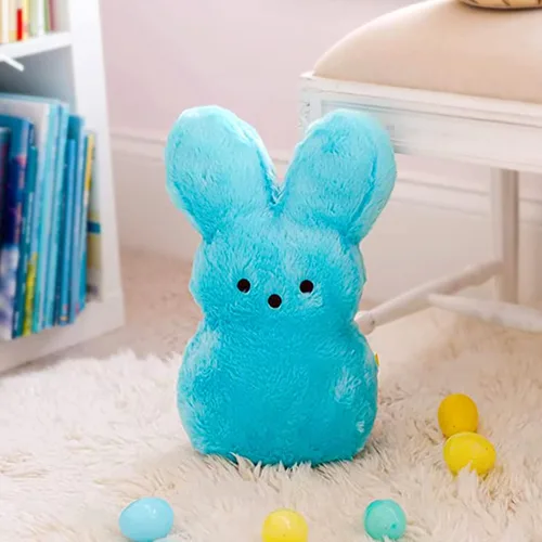 Miniatura 23 de Animal Adventure Peeps 4" Juguete de peluche de conejo Palm Pet coleccionable Azul
