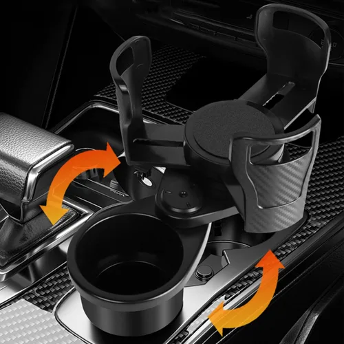 Miniatura 2 de Expansor de portavasos para automóvil, extensor adaptador multifuncional 2 en 1 para portavasos de automóvil, con base ajustable, compatible