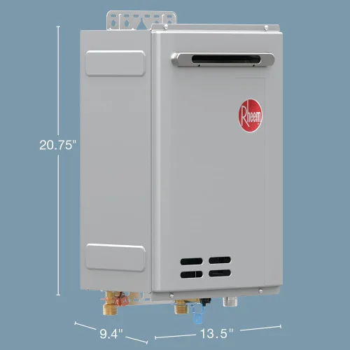 Miniatura 4 de Rheem RTG-70XLP-3 Calentador de agua de propano líquido, sin tanque, de alta eficiencia, sin condensación, para exteriores, 7.0 GPM, 160,000 BTUs