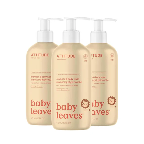Miniatura 17 de ATTITUDE Baby - Champú y gel de baño 2 en 1, verificado por EWG, dermatológicamente probado, vegano, aroma Goodnight, 8 onzas líquidas