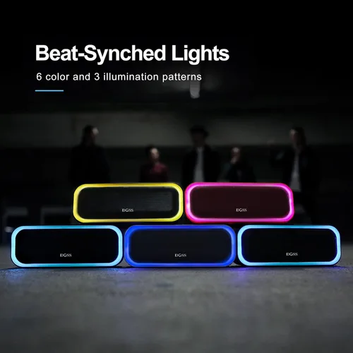 Miniatura 8 de DOSS Bocina SoundBox Pro Bluetooth inalámbrica portátil con sonido estéreo de 20 W, bajos adicionales activos, conexión inalámbrica estéreo, luces